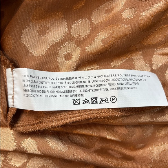 Woven Cowl Midi Dress in Leopard - Picture 6 of 8